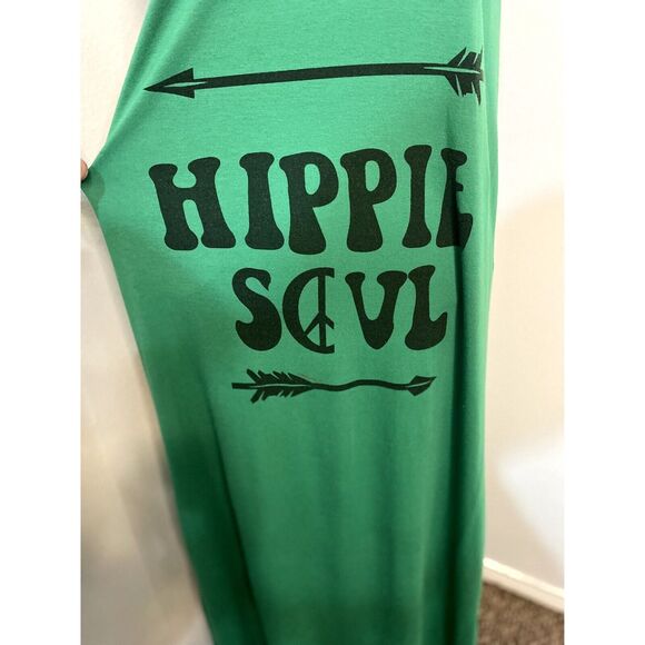 Misslook Womens Small  Maxi Dress "Hippie Soul" Spaghetti Strap V Neck Green - Picture 5 of 8